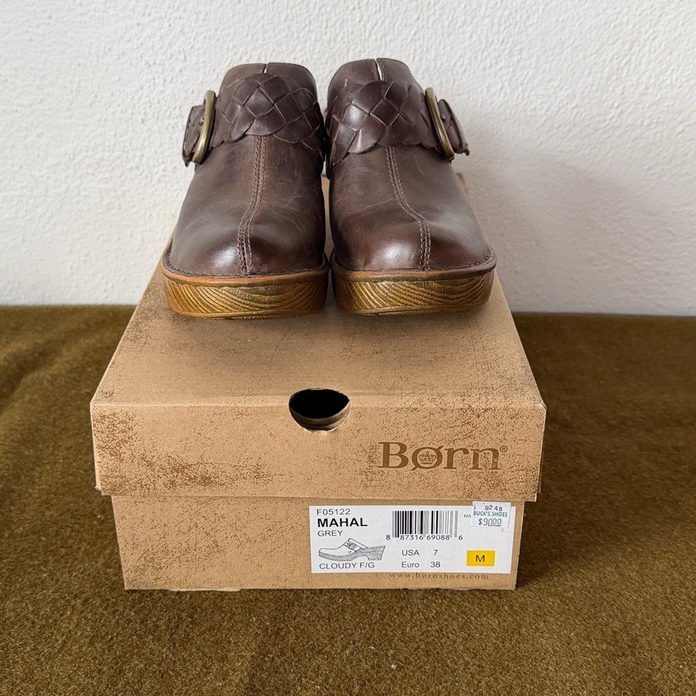 Born Mahal Mule Leather Clog Shoes Womens 7 - Picture 2 of 7